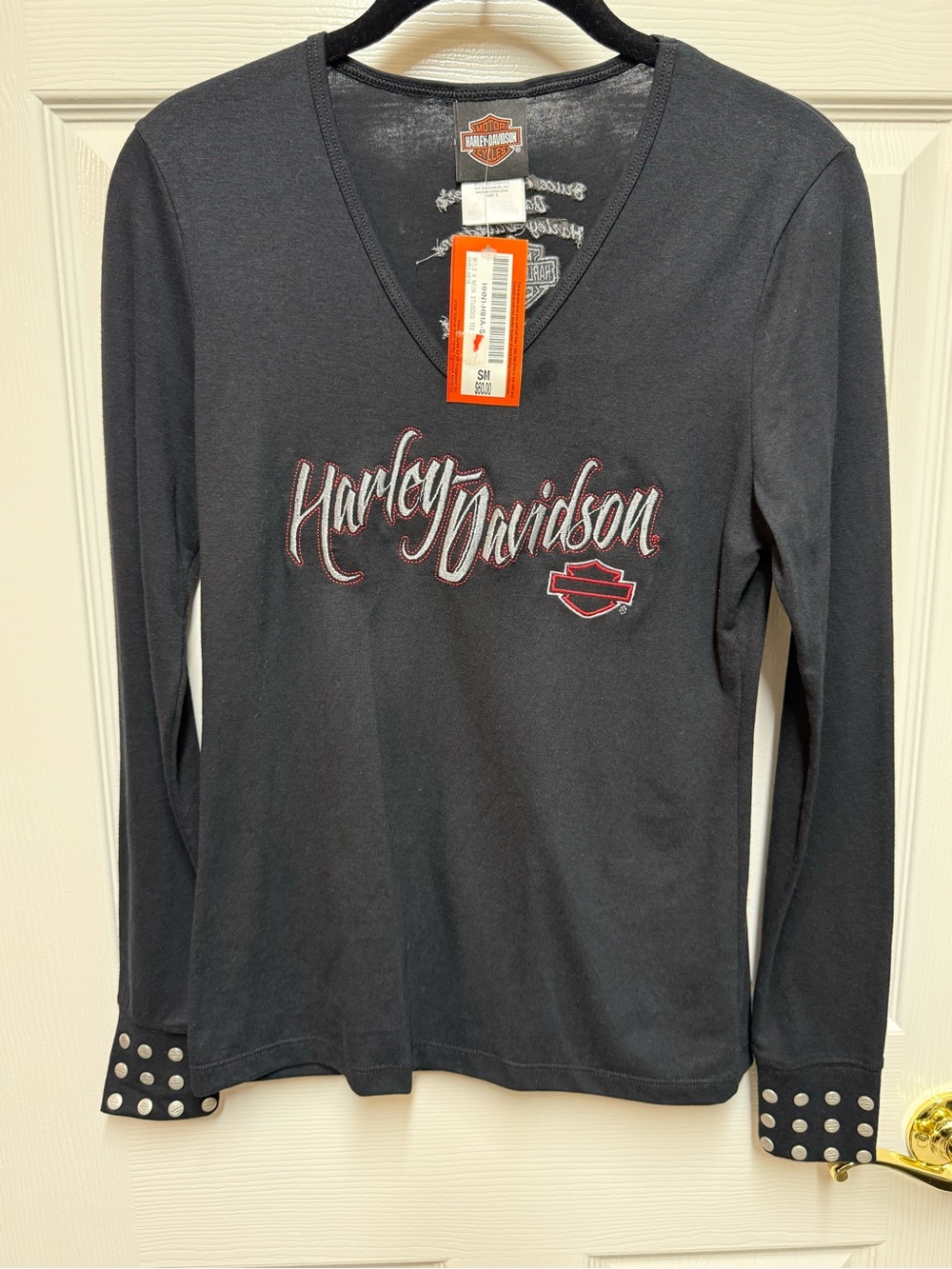 NWT Harley Davidson Y2K Daytona Studded Long Sleeve Shirt Small
